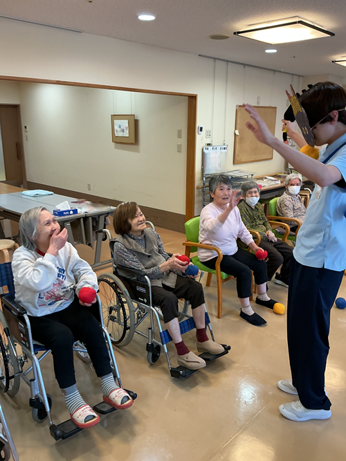 かがやきの丘「節分豆まき」すみれ棟